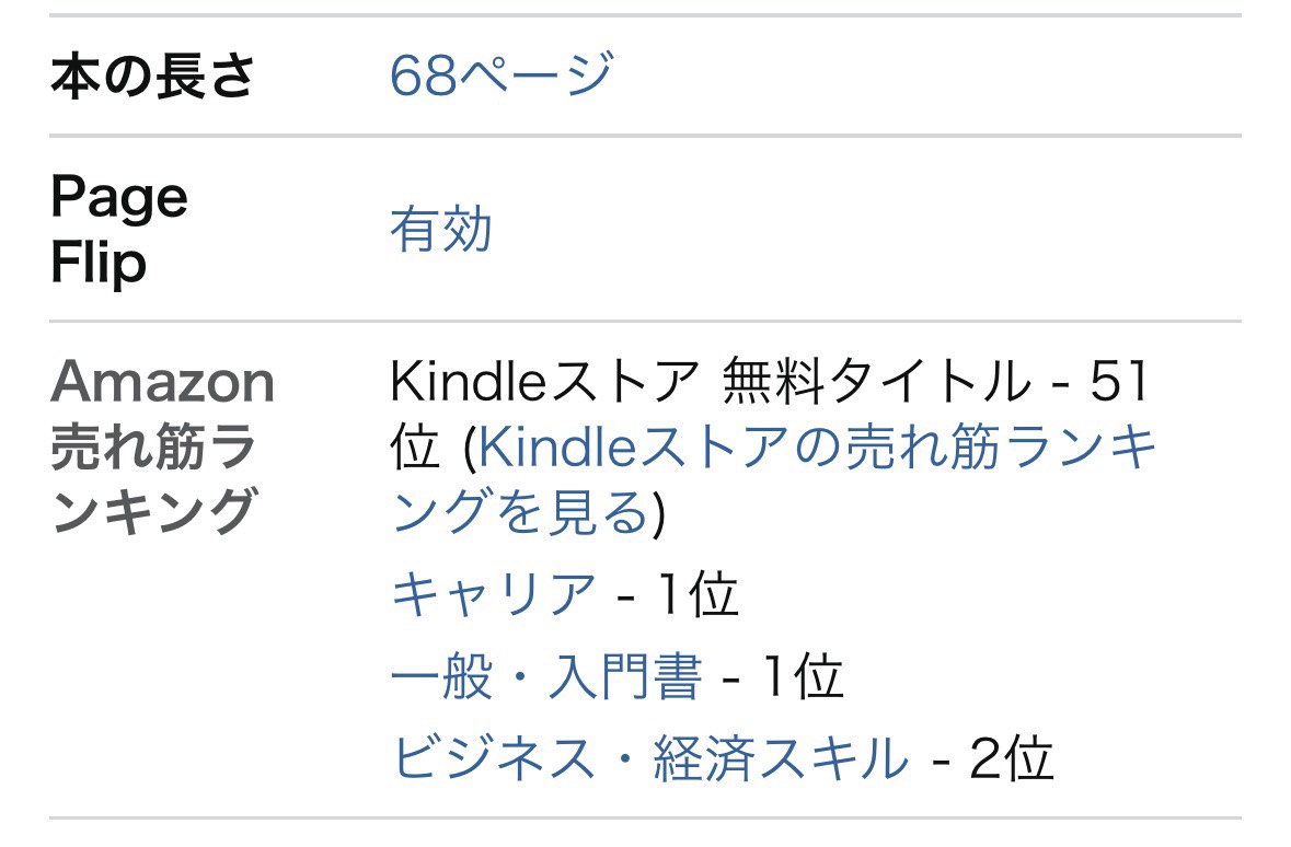 Amazon Kindleランキング実績