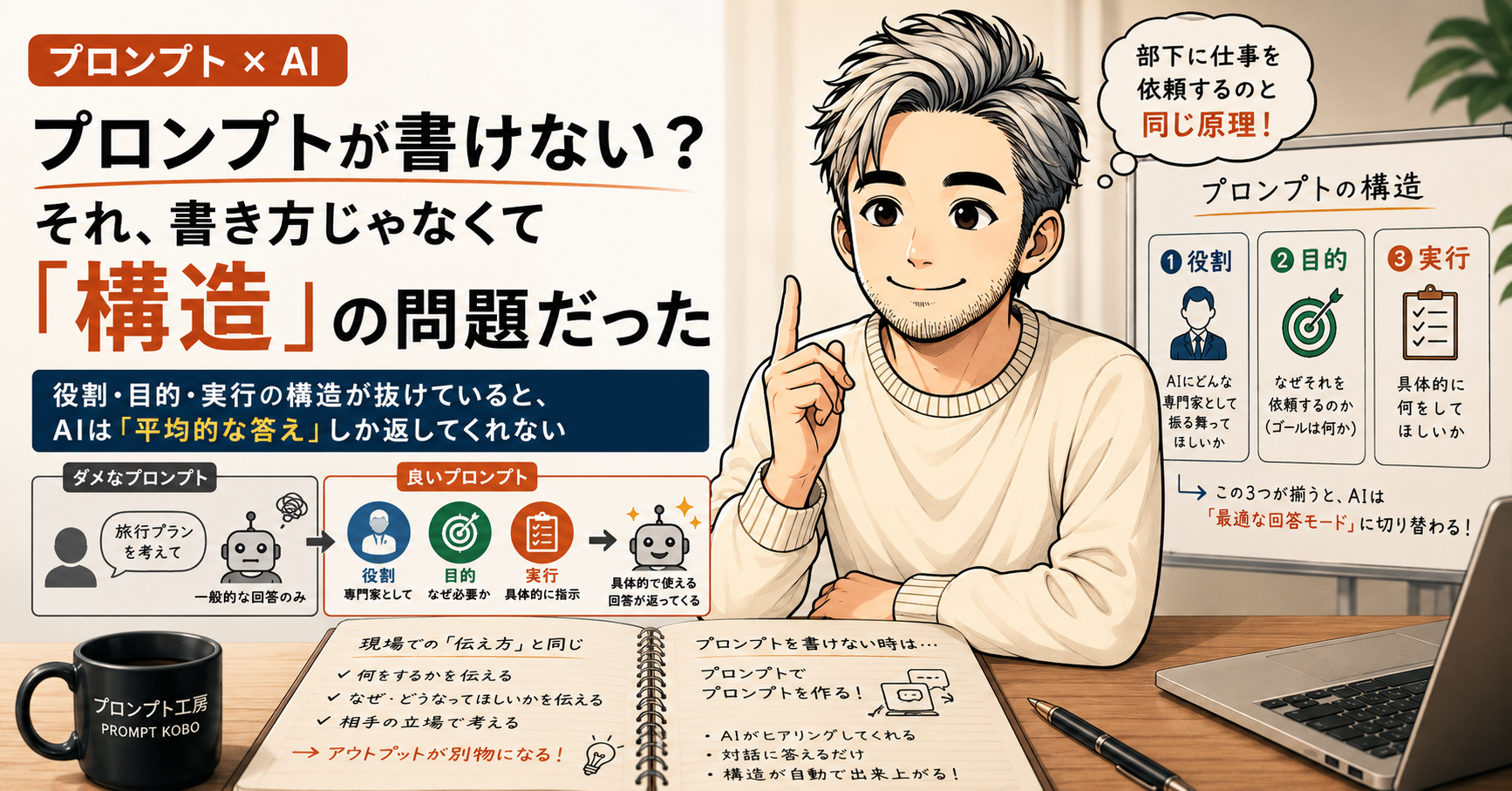 プロンプトが書けない？それ、書き方じゃなくて「構造」の問題だった