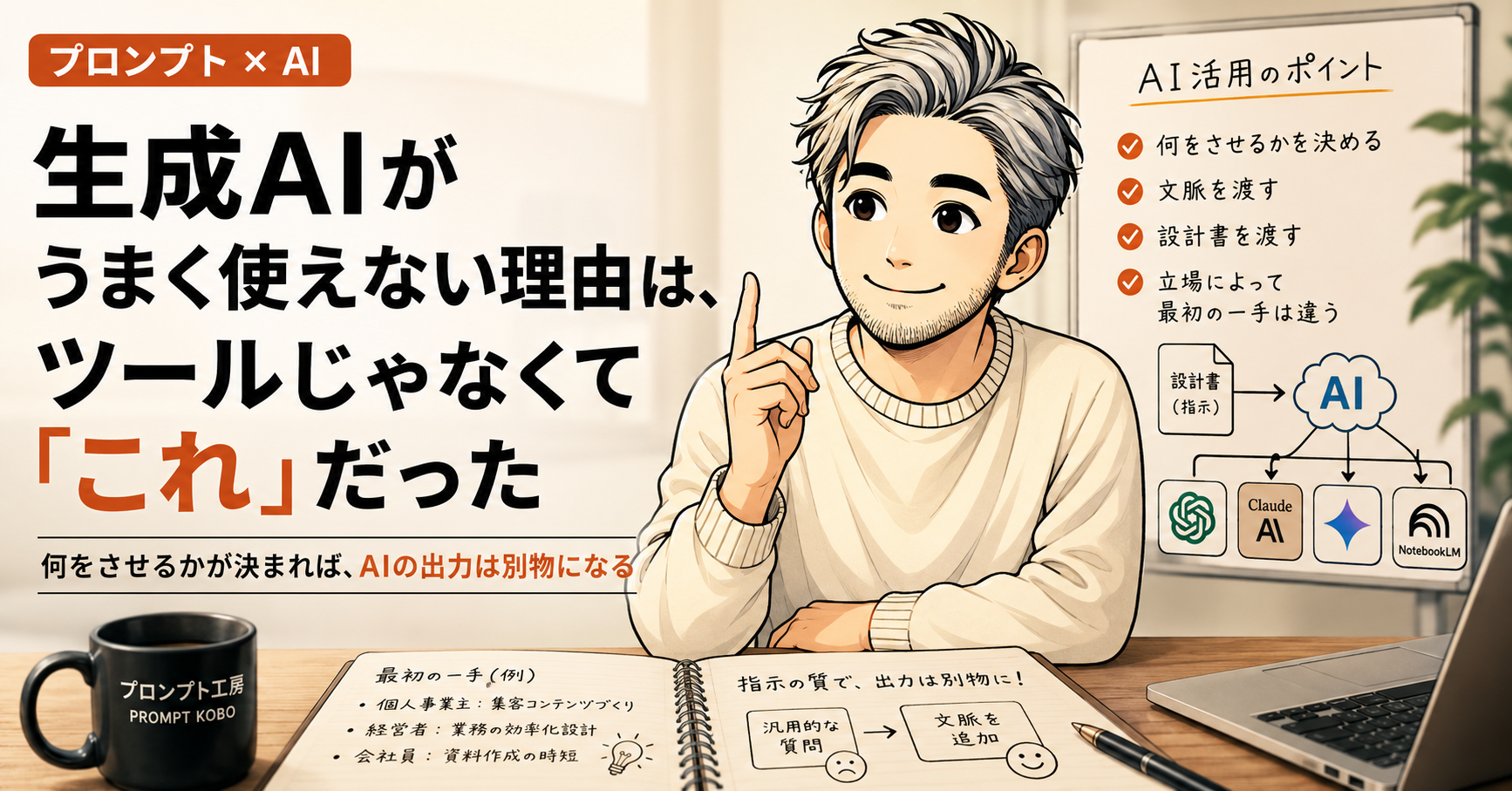 生成AIがうまく使えない理由記事サムネイル